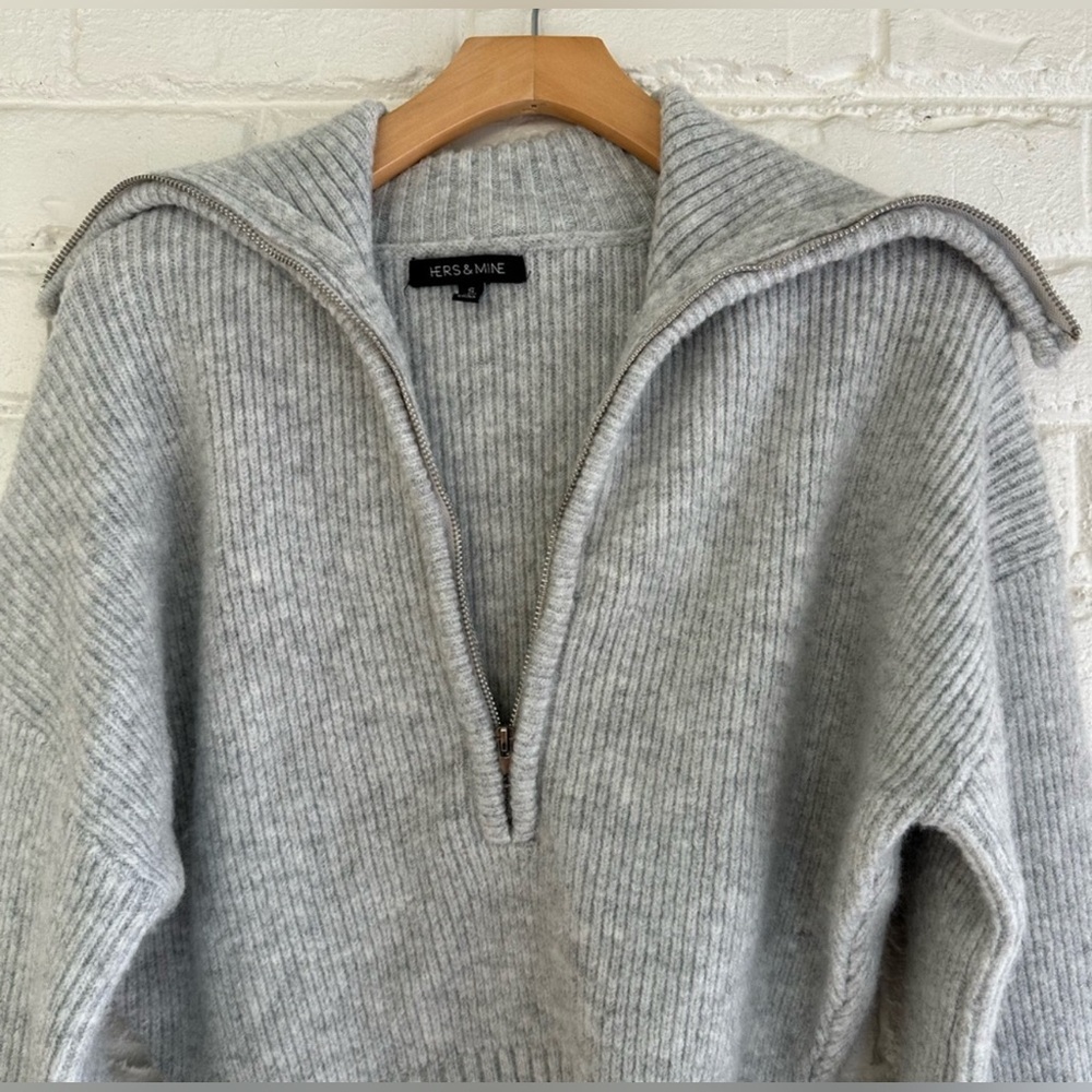 Hers & Mine Zip Up Crop Sweater - Picture 8 of 12